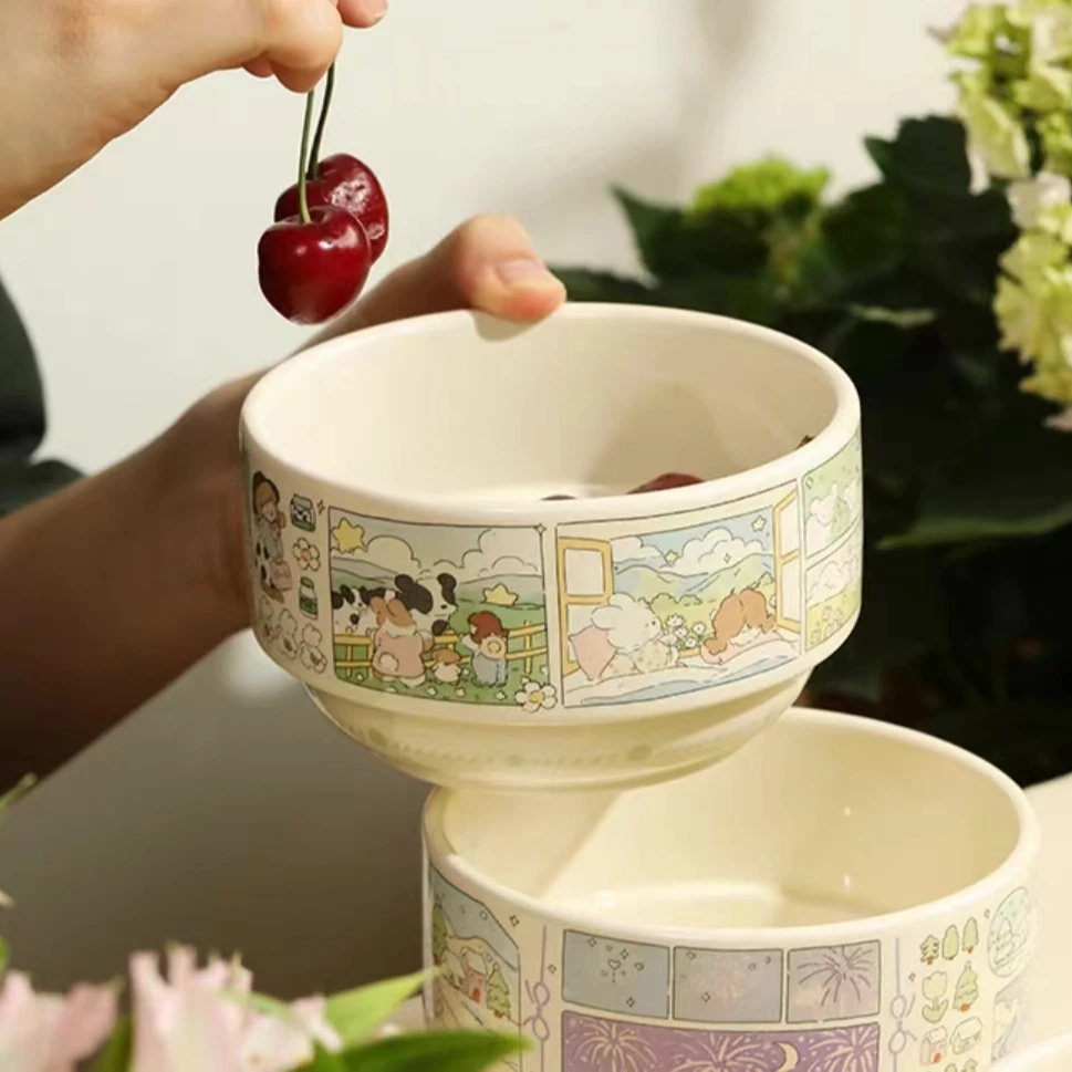 XA561 蓝莲花春之旅5寸叠叠米饭碗