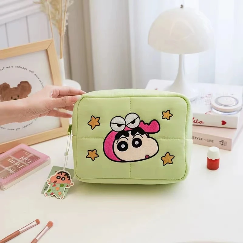 XA46 蜡笔小新云朵化妆包大3241-1640浅绿色
