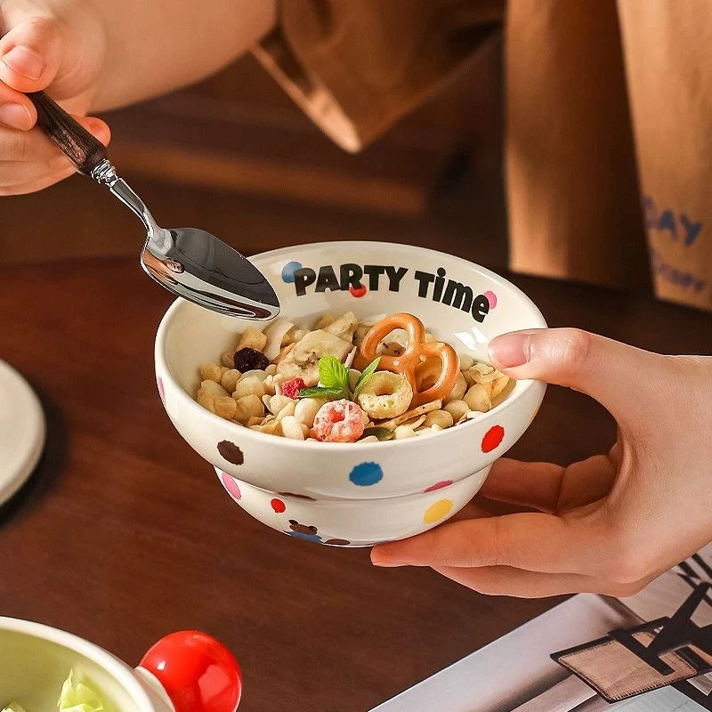 F556 陶瓷点点熊波点碗