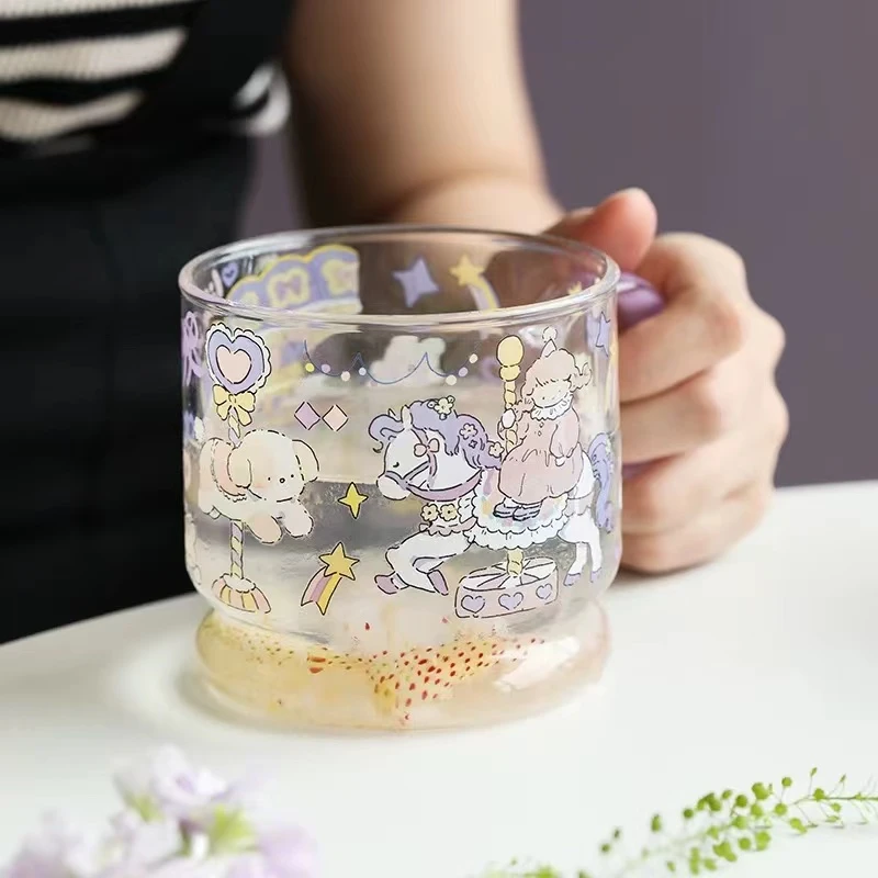 XA273 蓝莲花游乐场玻璃高脚杯