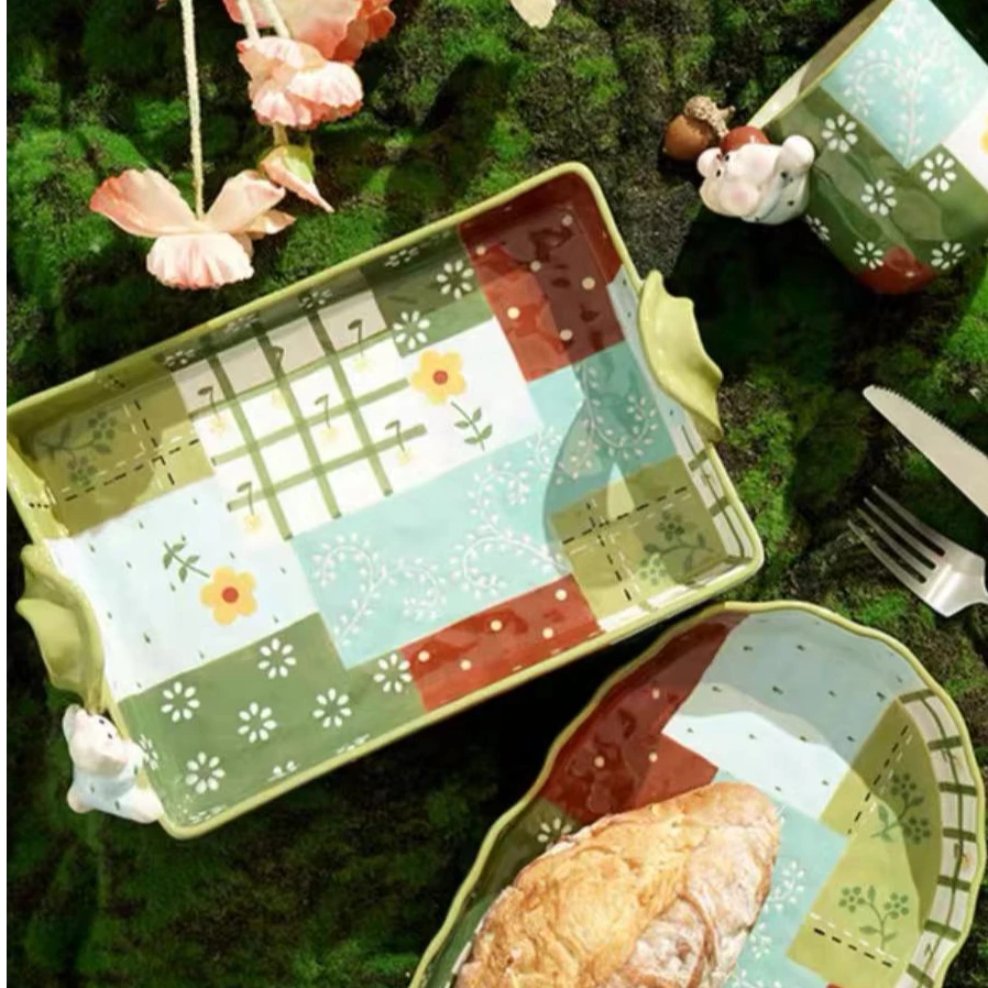 XA238 绿色之梦-双耳烤盘