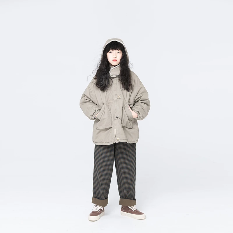 小小大星球童装冬 围领连帽户外宽松棉服 男女童高领厚款休闲外套