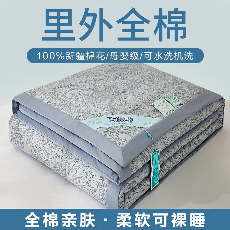 全棉新疆棉花夏凉被100纯棉可机洗夏天薄被子春秋被芯家用空调被3