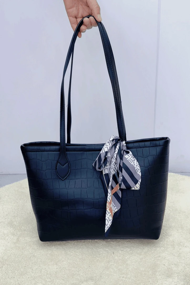 新款黑色单肩托特包休闲百搭大容量女包