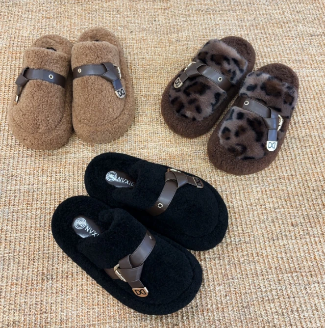 【包头】厚底扣子百搭舒适厚底休闲鞋