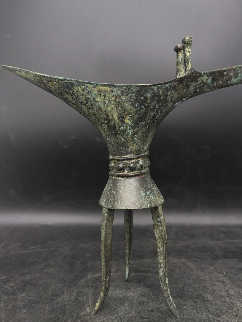 博杰中式青铜器【天下第一爵】又乳钉纹爵工艺礼品创意装饰摆件