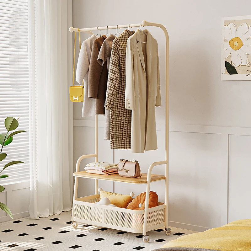 落地挂衣架卧室家用可移动多功能衣帽架客厅轻奢衣架子简易衣服架