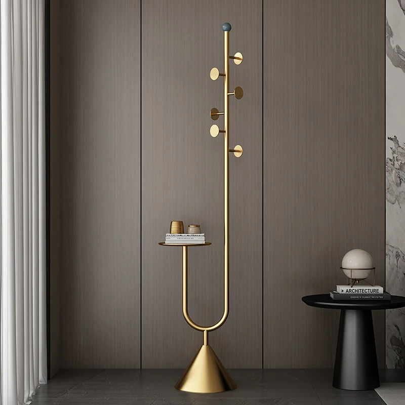 轻奢落地多功能艺术立式衣帽架置物架创意客厅家用衣服架挂衣架