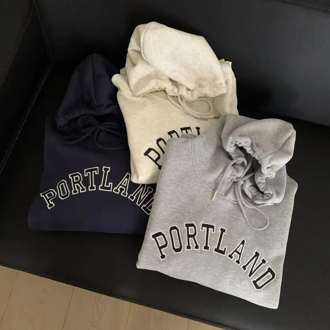 POR加绒连帽卫衣  时尚  百搭  休闲  女士