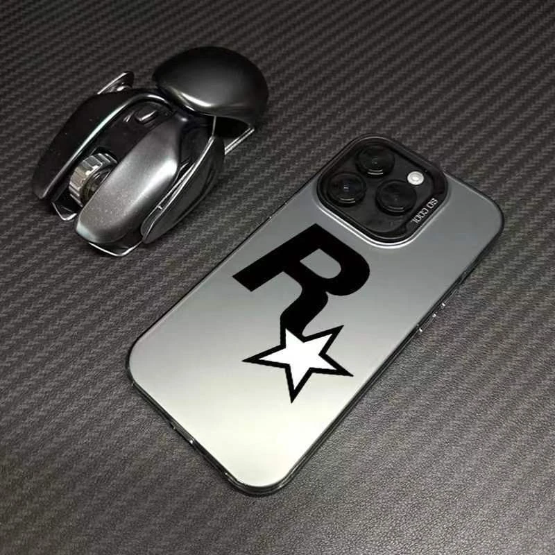 R星苹果15promax手机壳iphone14高级13创意12磨砂14pro max网红11