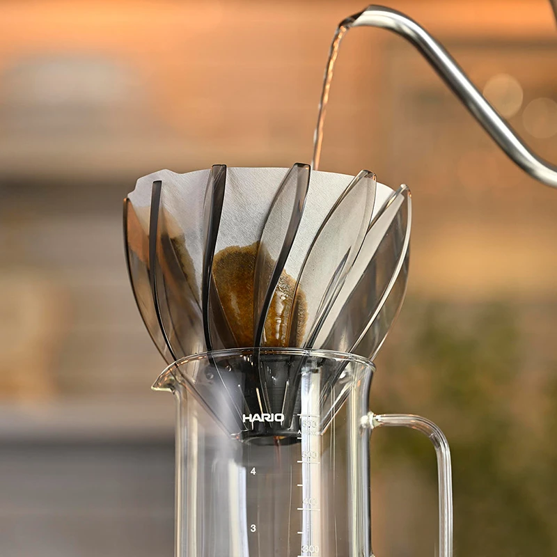 HARIO睡莲V60树脂滤杯12片花瓣可拆洗创意螺旋手冲滤杯VDSU