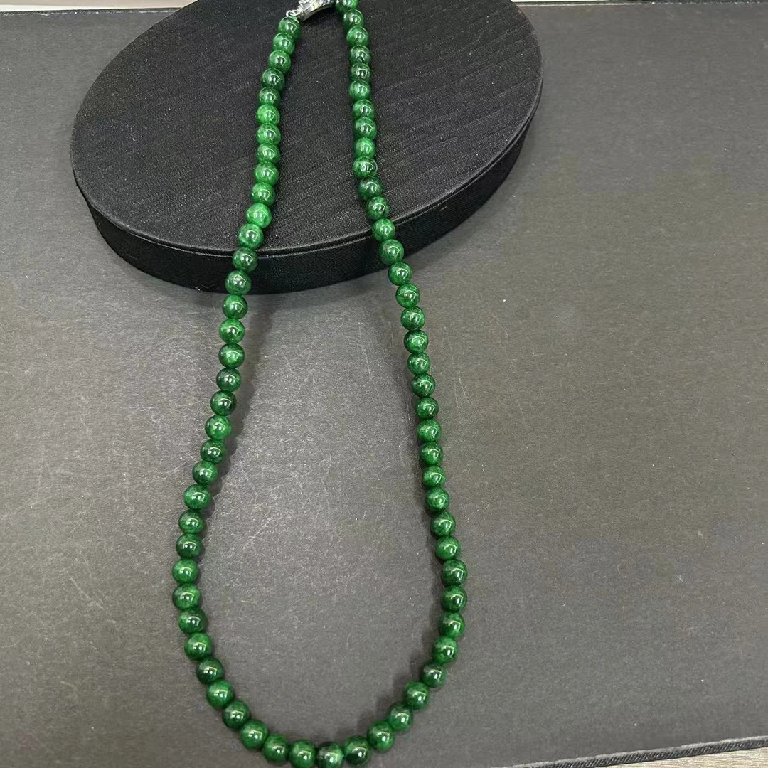 翡翠干青项链6m+（多样性发一件）