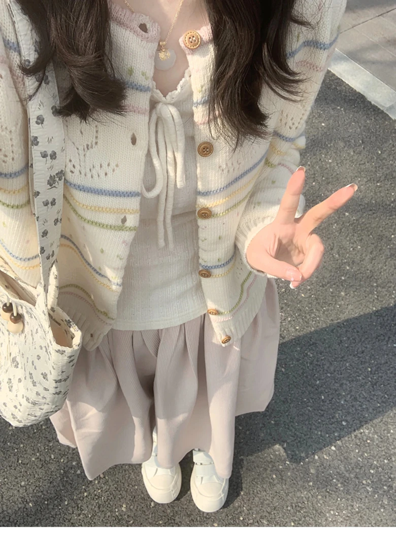 高品质孤品毛衣宽松百搭复古提花[直播链接]