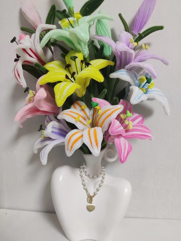 【可做9花9苞】花束永不凋谢永生花香水百合花扭扭棒diy材料包手工