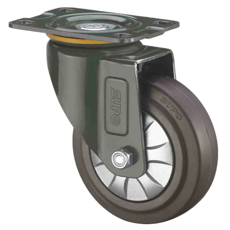 向荣动力脚轮 SUPO 4寸静音万向轮3寸高弹力橡胶轮医疗轮手推车轮
