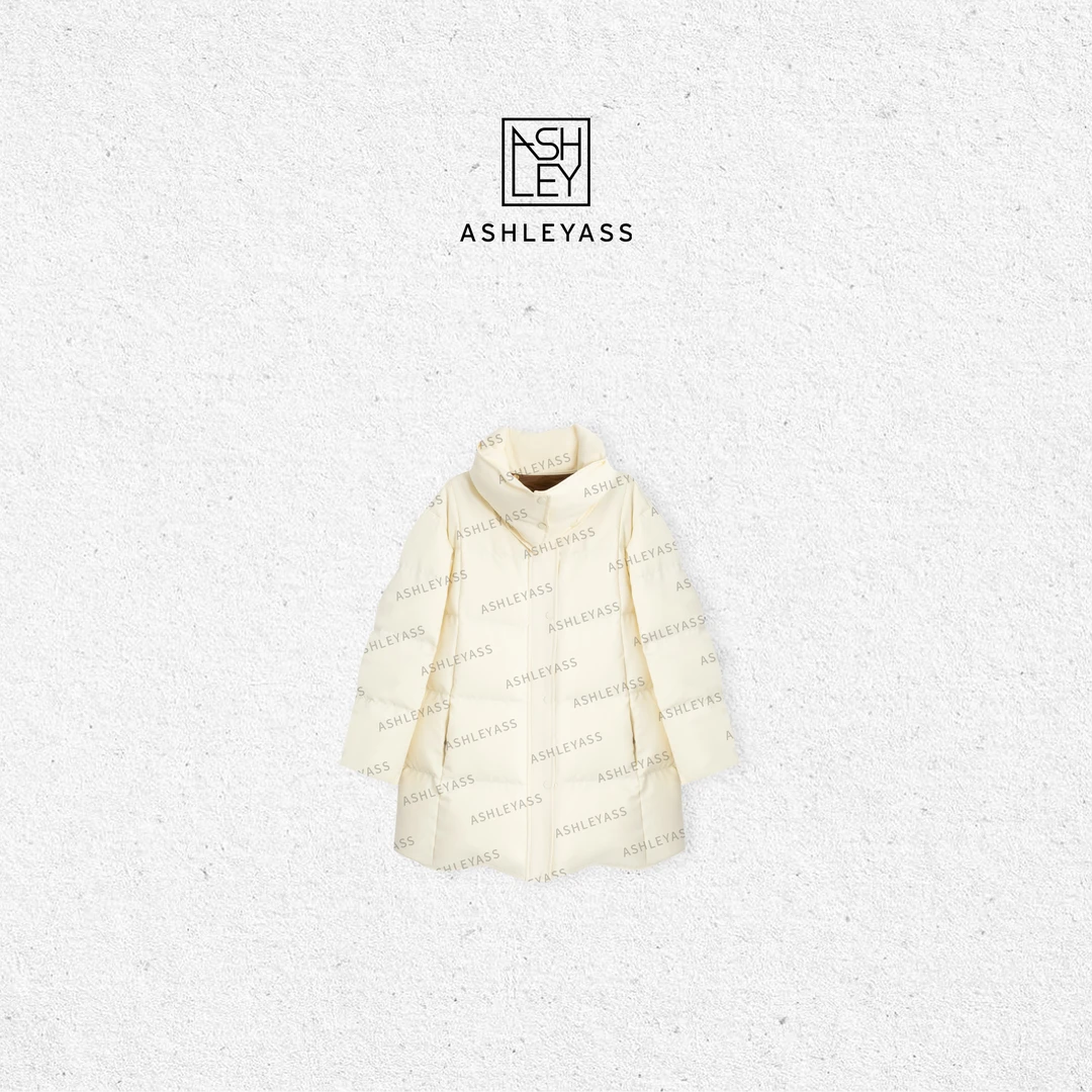 【ASHLEYASS】精选大绒朵羽绒服空气芯精纺毛感H型廓型LSS241446S