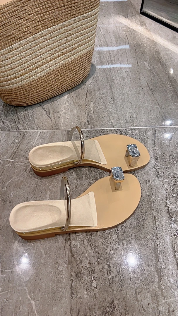 奈奈家【鸽子蛋百搭凉鞋】~145小个子夏季时尚韩版夹趾24615