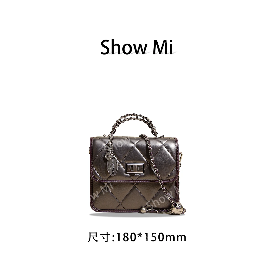 RAIN.CUN【Show Mi】ZT-D7091-机车枪灰-轻奢小众时尚百搭女士包sm