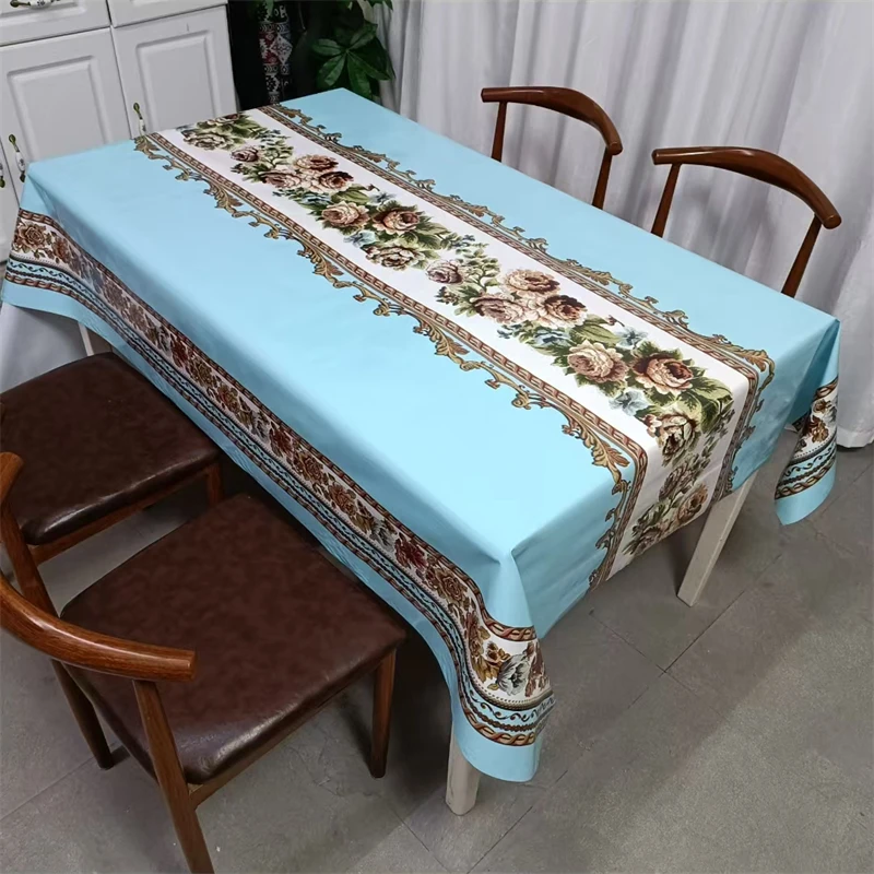 乌鲁木齐发货防水防烫免洗防油长方形家用餐桌布欧式桌布