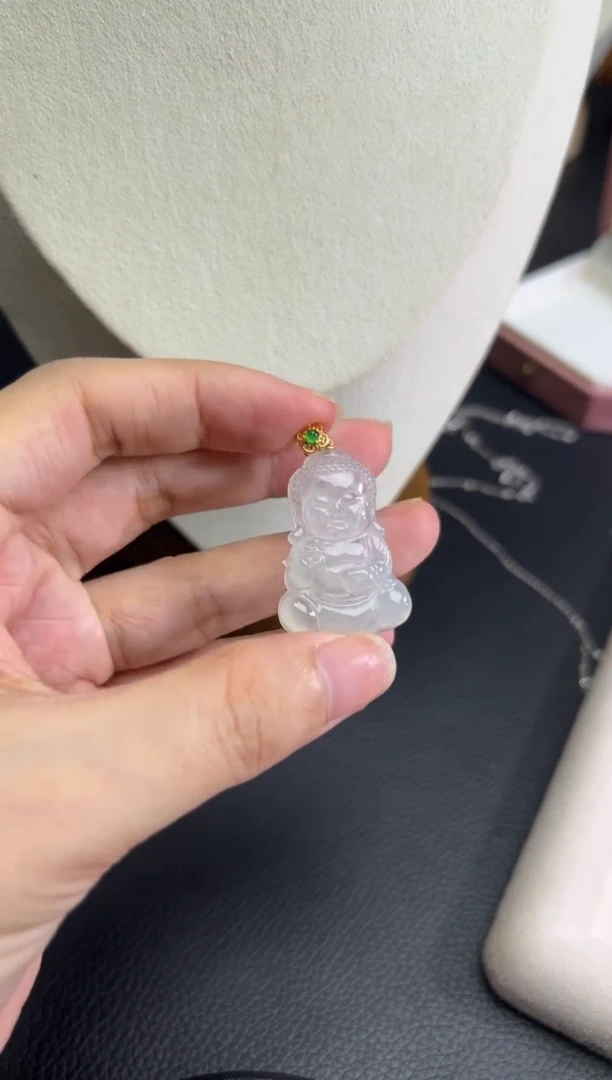 【闪购商品】翡翠颈饰18K金镶嵌翡翠源头直播间