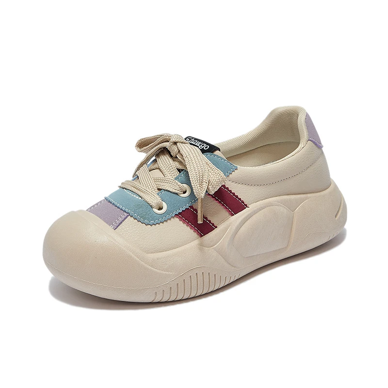 2024秋季小白鞋新款韩版女学生增高厚底运动板鞋休闲阿甘跑步鞋子