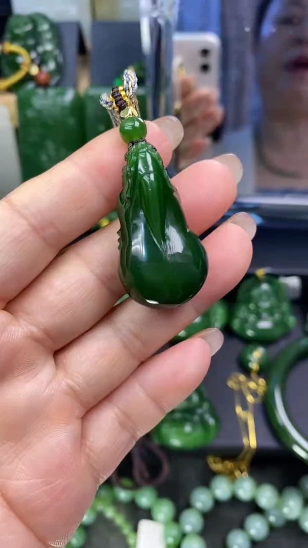 【闪购商品】和田玉（碧玉）挂件未镶嵌1