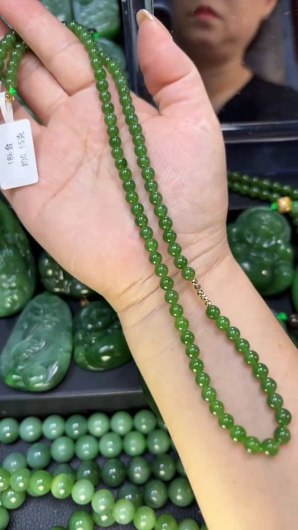 【闪购商品】和田玉（碧玉）颈饰18K金镶嵌1