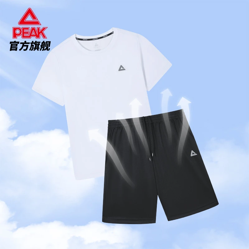 匹克男士运动套装针织速干休闲跑步健身夏季运动服男装-FR1232021