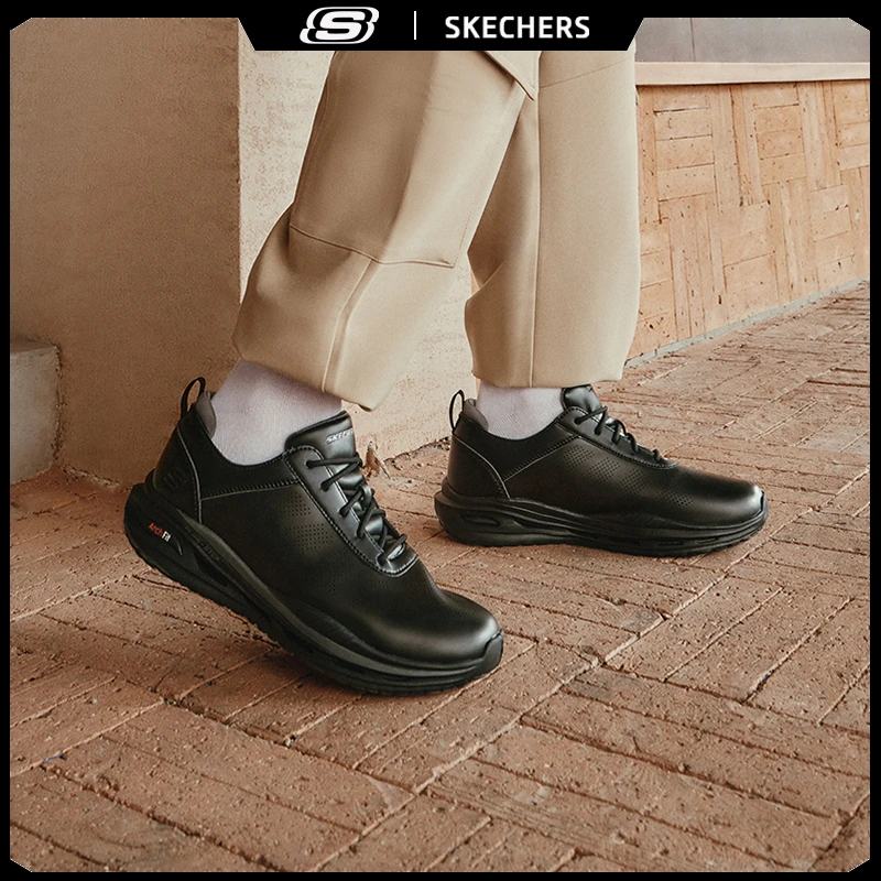 SKECHERS/斯凯奇男士足弓支撑ArchFit透气休闲舒适商务皮鞋真皮