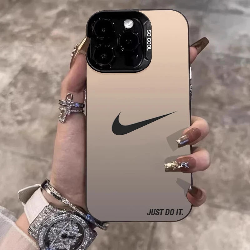 潮牌IMD适用苹果15手机壳iPhone15Promax磨砂耐克√14Pro 11 12软