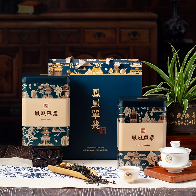 凤凰单丛茶中山老枞水仙罐装产区礼盒装传统花香工艺浓香浓郁金黄