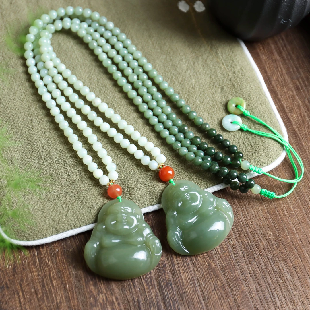 【蔓时光】青玉佛公精雕送礼女款毛衣链（多样性发货 发其一）