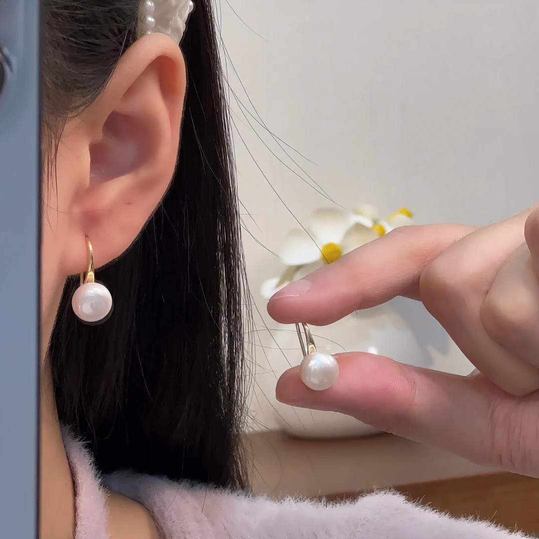 铜合金耳饰 【恰度】氛围感珠珠耳环0106