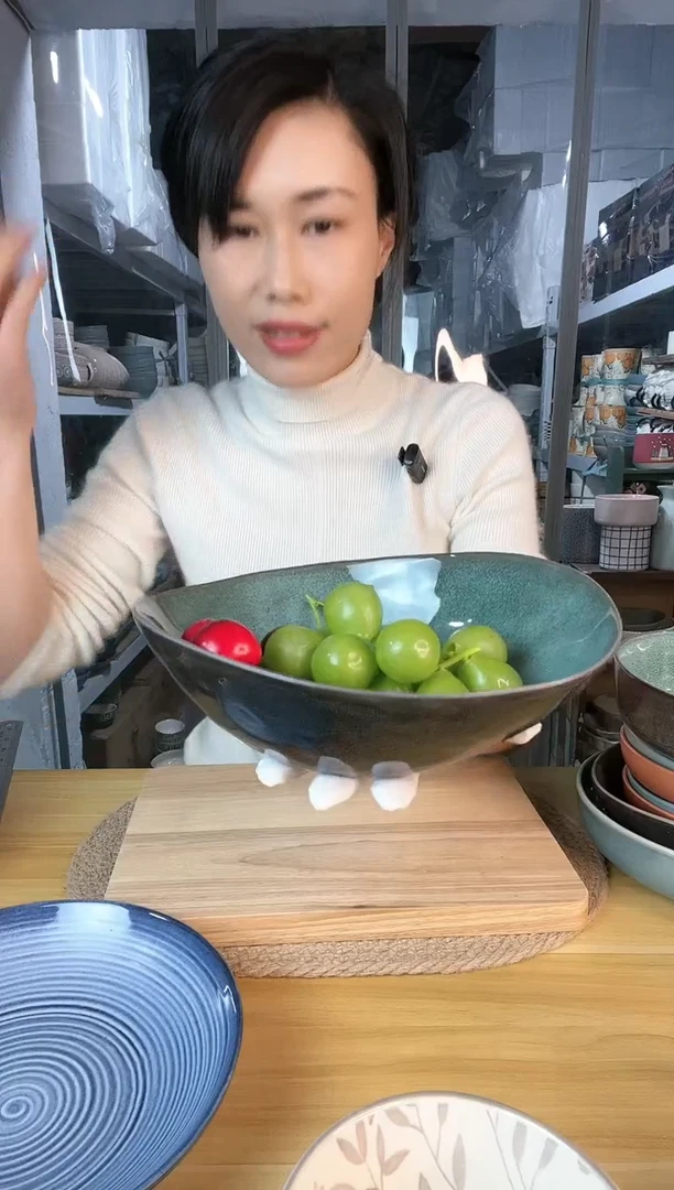 【闪购商品】陶瓷碗10英寸异形大汤碗微瑕