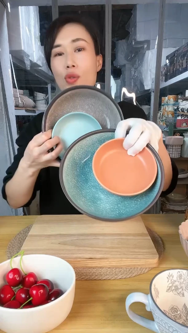 【闪购商品】陶瓷盘7英寸菜碗2只微瑕