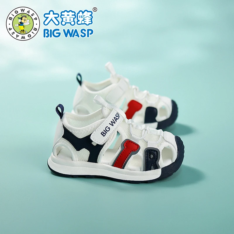 大黄蜂童鞋1-3岁凉鞋机能鞋夏季网面透气1到3岁婴童软底学步鞋男