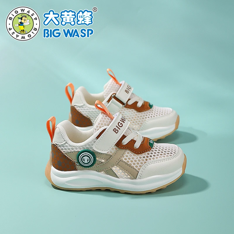 大黄蜂男童鞋宝宝鞋子男夏季单网透气机能鞋3-6岁软底学步鞋1-3岁
