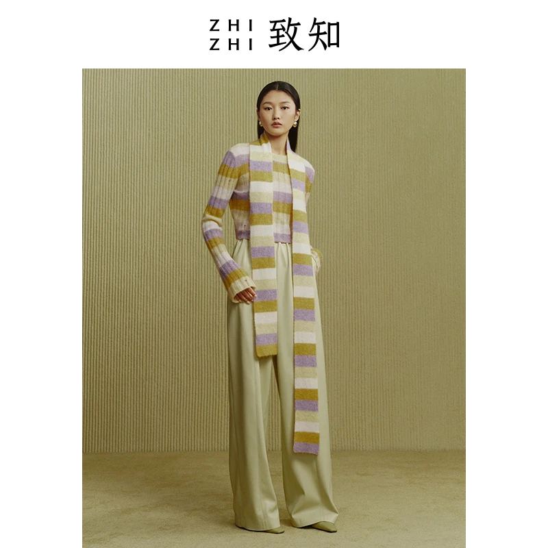 致知角招 抽绳休闲裤2024新款秋季宽松复古直筒百搭ZZ2CAWK9053