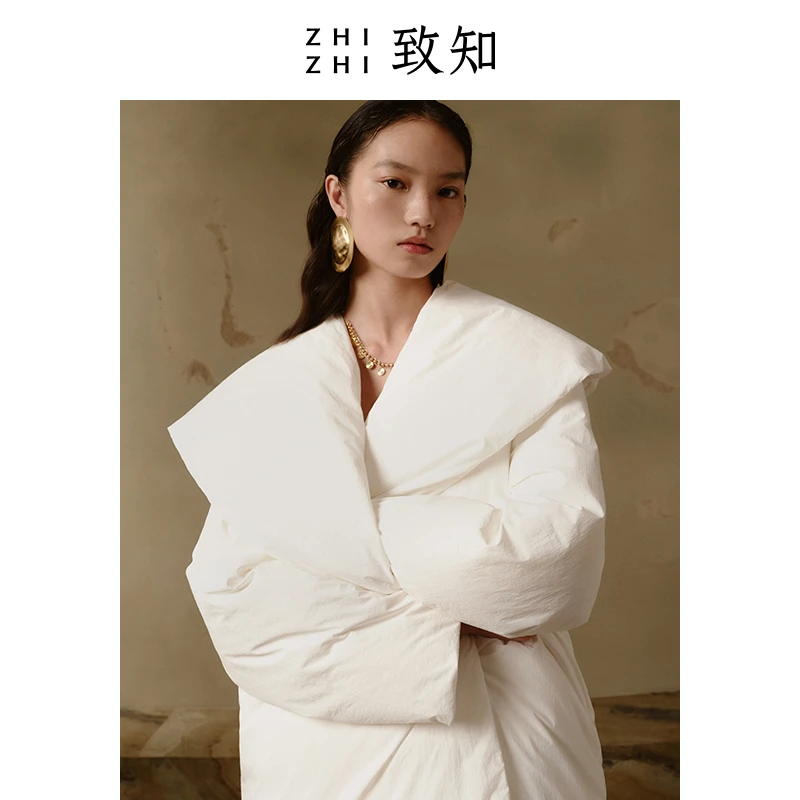 致知 词笑令 新中式羽绒服23冬季设计感citywarm穿搭ZZ2CWWY9043