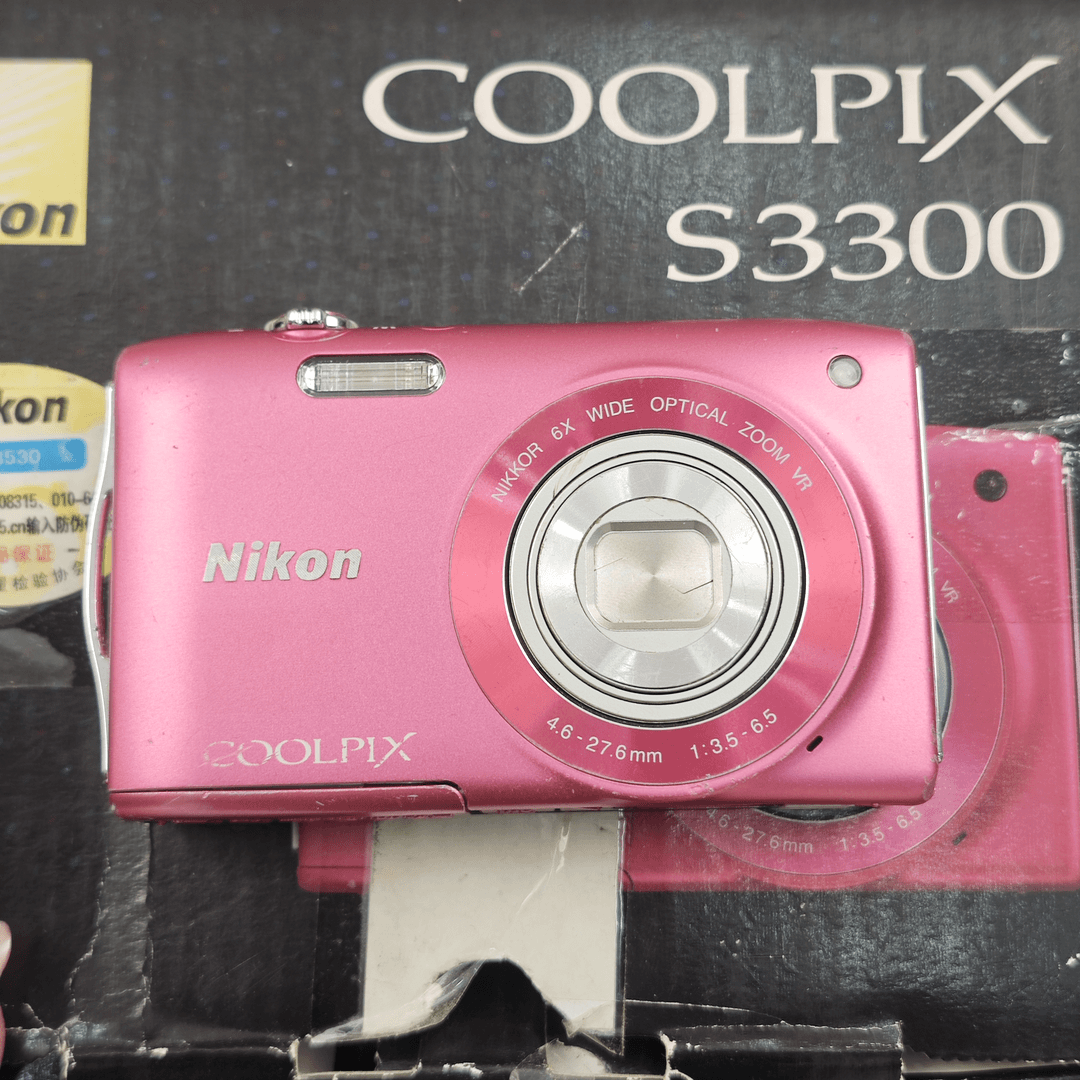 9新 Nikon/尼康 s3300原盒樱花粉1600万像素6倍变焦ccd数码相机