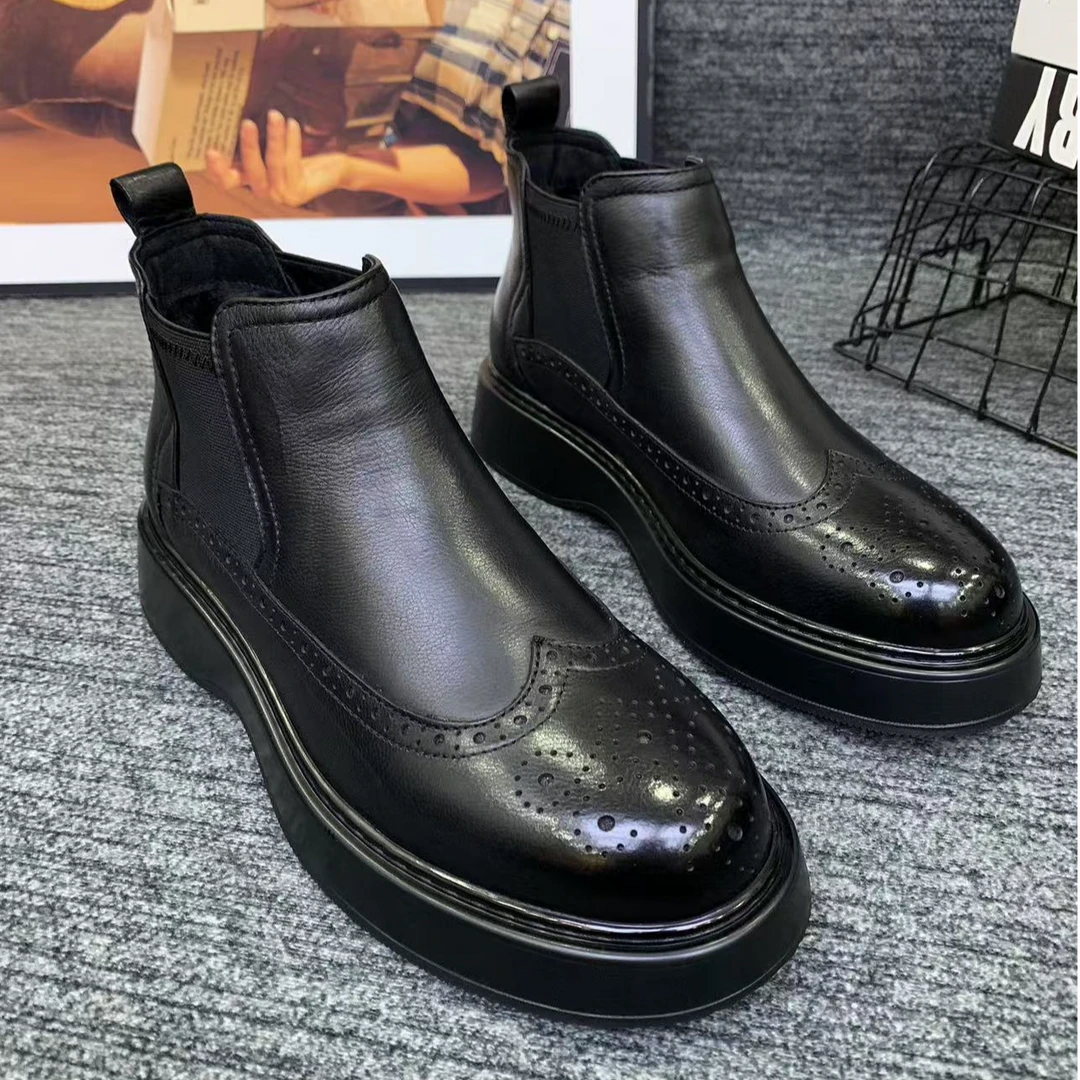 Y063【单鞋】新款男士真皮时尚百搭轻奢软底商务男鞋