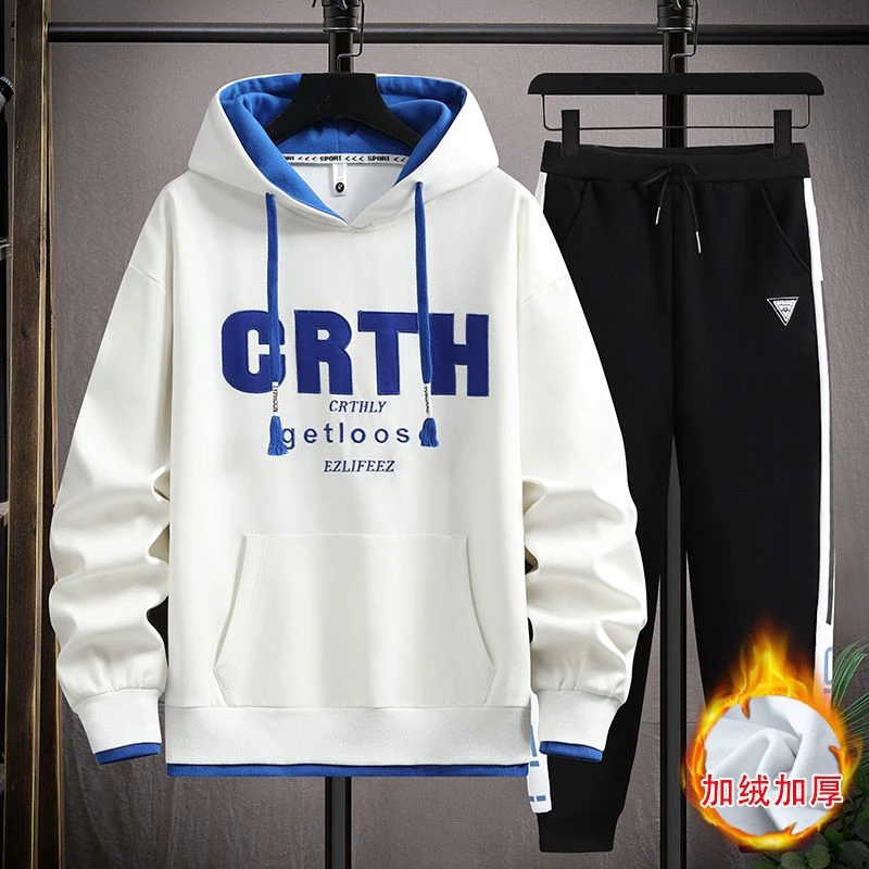 原版奥粒绒男女可穿2024春秋季青少年310克休闲连帽卫衣套装男