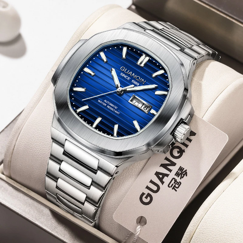 新款冠琴品牌正品男士手表高档全自动机械表防水潮流商务男款腕表