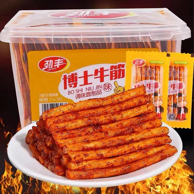【新人福利】劲丰博士牛筋辣条辣片麻辣8090后儿时怀旧豆筋零食美味