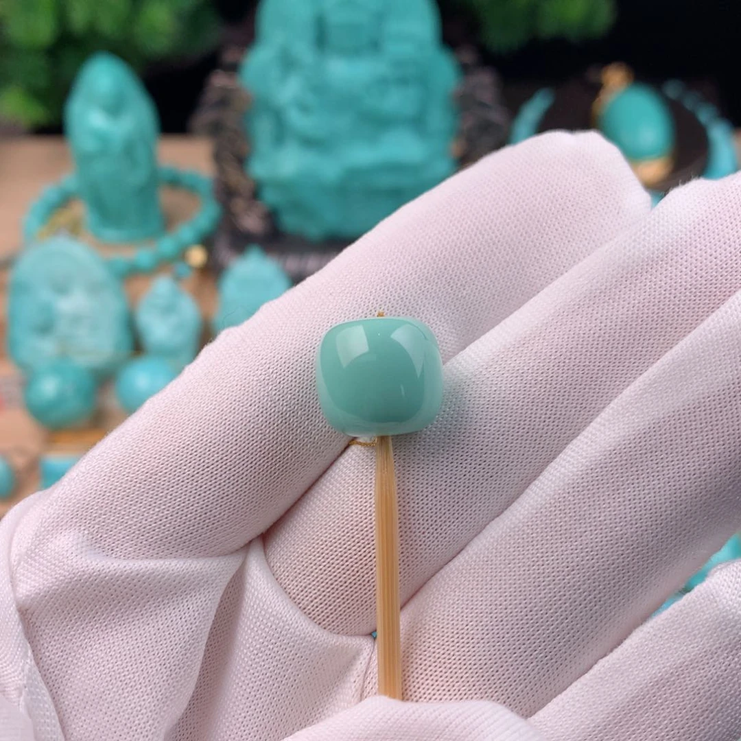 【闪购商品】绿松石珠宝奇石未镶嵌卡13