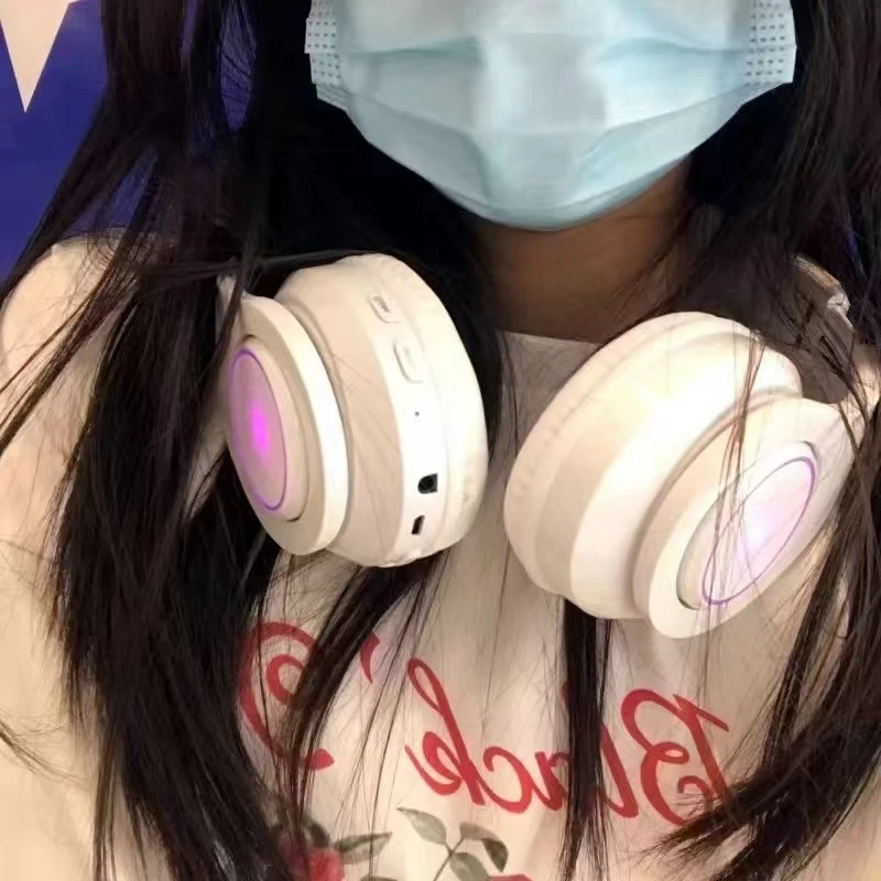 无线蓝牙耳机2024年新款女生款高颜值挂脖拍照学生小型儿童耳机