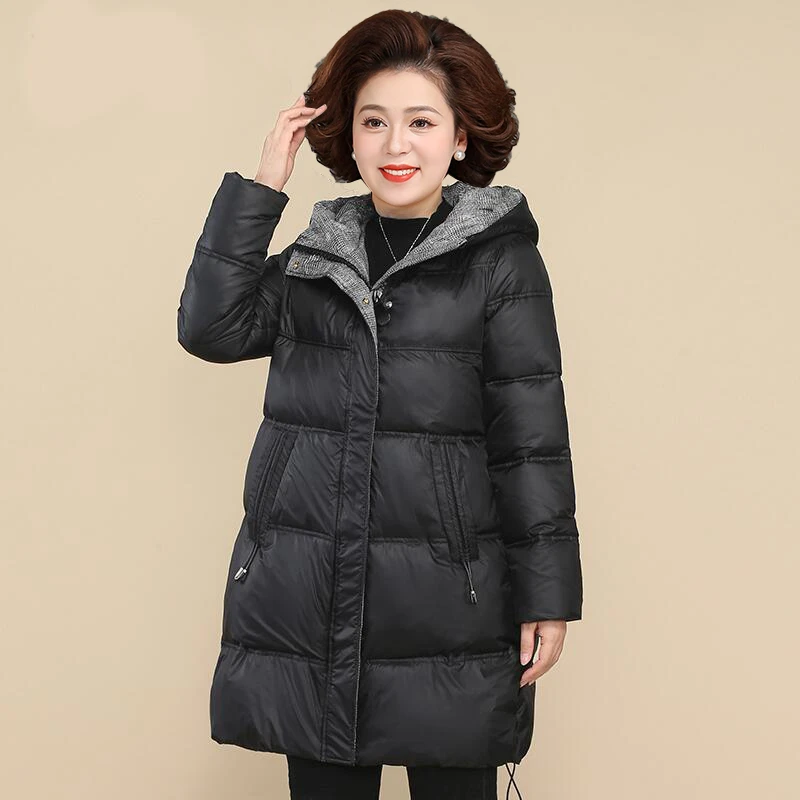中年妈妈冬装加厚棉衣秋冬新款棉服外套中老年人女大尺码冬季棉