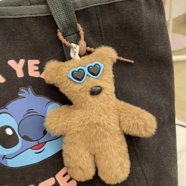 【小羊】diy泰迪熊会吱吱叫的泰迪熊憨豆先生挂件材料包情人节礼物