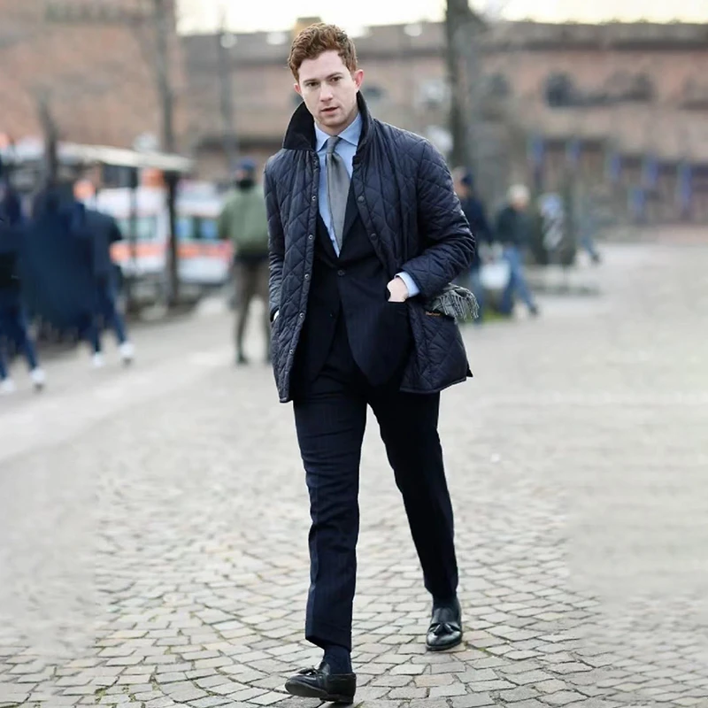 现货 英国Barbour Heritage Liddesdale男款修身绗缝夹棉夹克外套
