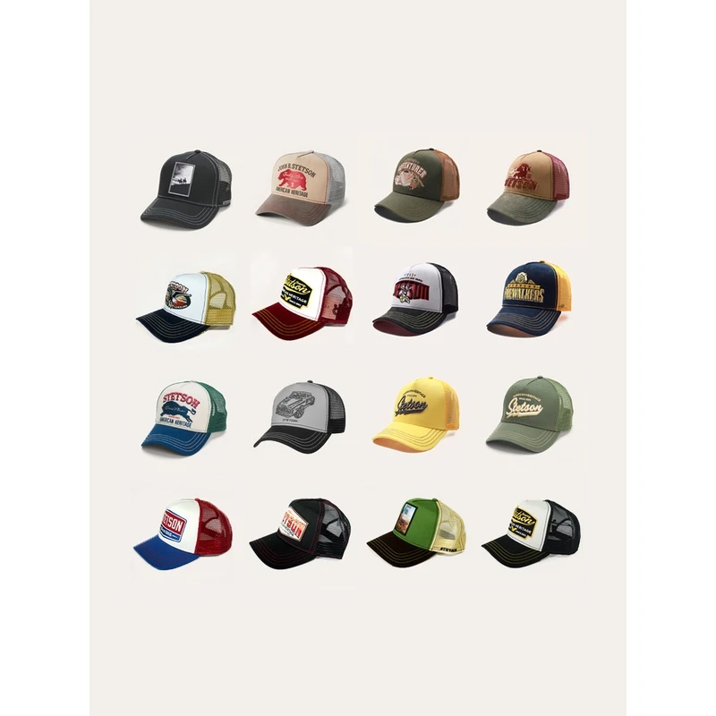 STETSON 休闲百搭防晒鸭舌帽司机户外网帽男女同款卡车帽时尚